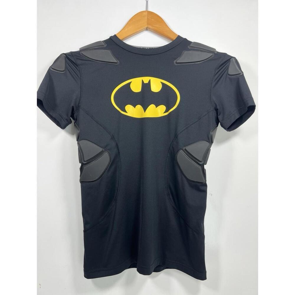 Under Armour Batman Padded Football Alter Ego Compression Shirt Youth Large Blk